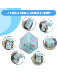 Cubo Infinito WUQID Juguete Antiestrés Azul Macaron 2