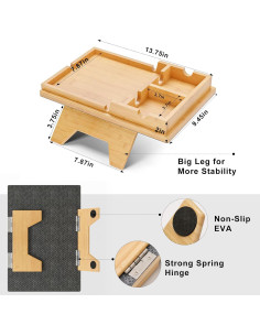 Soporte para Taza de Sofá Bestjing 2 en 1 Bambú Antideslizante 2