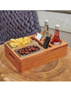 Bandeja para Sofá COZY HEROES de Bambú - Soporte para Bebidas 2