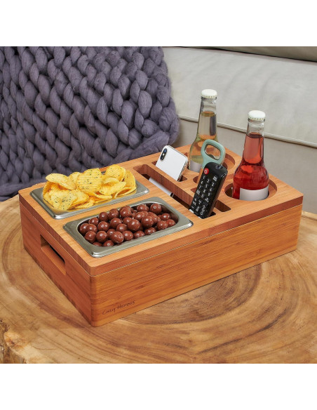 Bandeja para Sofá COZY HEROES de Bambú - Soporte para Bebidas