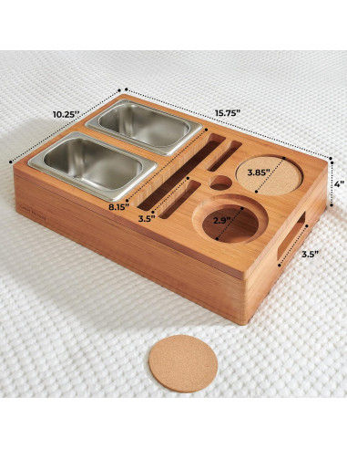 Bandeja para Sofá COZY HEROES de Bambú - Soporte para Bebidas