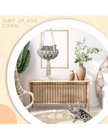 Hamaca de Macramé para Gato Juexica 101,6 x 30,5 cm