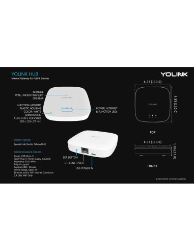 Kit de Inicio Hogar Inteligente YoLink 2 Enchufes y Hub