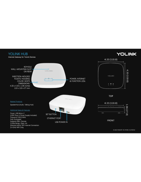 Kit de Inicio Hogar Inteligente YoLink 2 Enchufes y Hub