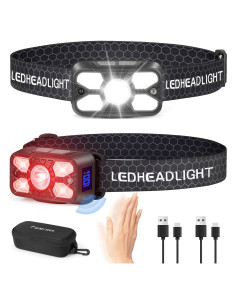 Linterna Frontal Recargable Elmchee 2500 Lúmenes 14 Modos