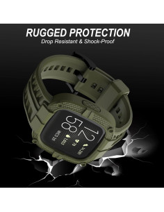 Banda Deportiva GELISHI para Fitbit Versa 2 - Verde Militar 2
