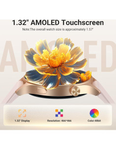 Reloj Inteligente Fitpolo AR-01 Rosa 1.3" AMOLED Salud 2