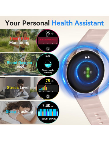 Reloj Inteligente Fitpolo AR-01 Rosa 1.3" AMOLED Salud