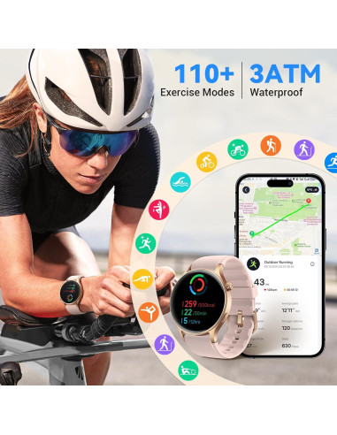 Reloj Inteligente Fitpolo AR-01 Rosa 1.3" AMOLED Salud