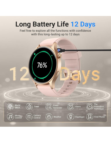 Reloj Inteligente Fitpolo AR-01 Rosa 1.3" AMOLED Salud