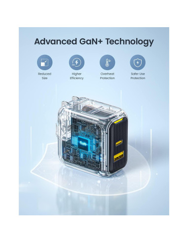 Cargador USB C AOHI 67W Rápido Compacto para MacBook y iPhone