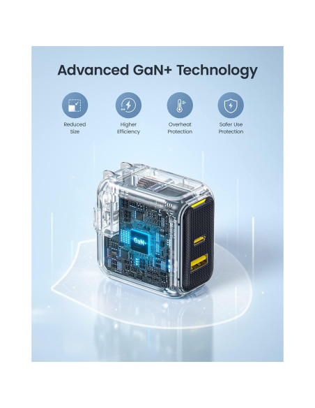 Cargador USB C AOHI 67W Rápido Compacto para MacBook y iPhone