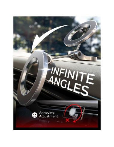 Soporte de Coche Magnético LISEN para iPhone 16 Pro Max