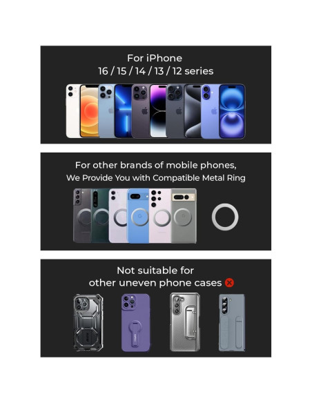 Soporte de Coche Magnético LISEN para iPhone 16 Pro Max