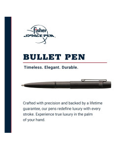 Bolígrafo Fisher Space Pen Bullet X-Mark Negro Mate 2