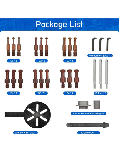 Extractor de Rodamientos 21 en 1 HQSSWUCH con Estuche