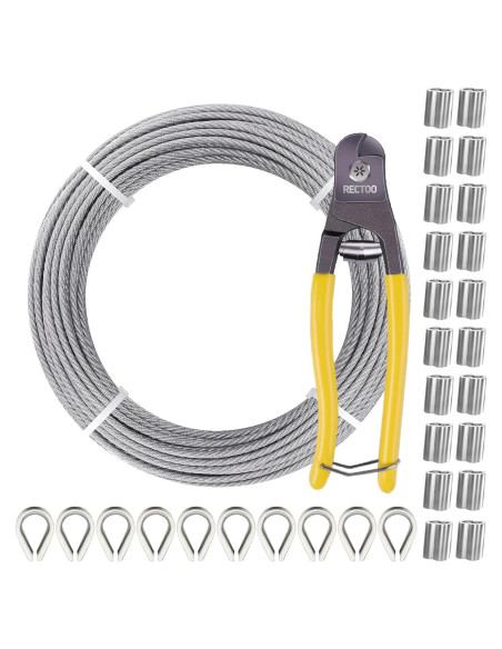 Cable de Acero Inoxidable T316 60,96m con Cortador RECTOO