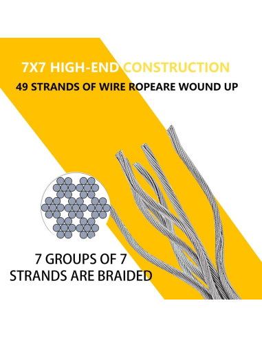 Cable de Acero Inoxidable T316 60,96m con Cortador RECTOO