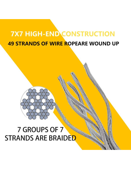 Cable de Acero Inoxidable T316 60,96m con Cortador RECTOO
