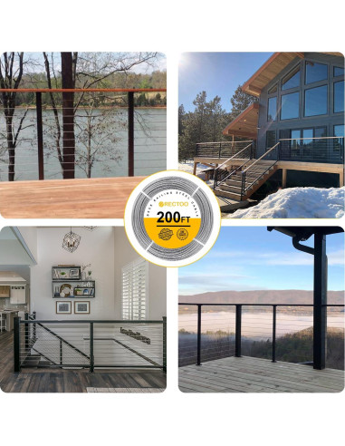 Cable de Acero Inoxidable T316 60,96m con Cortador RECTOO