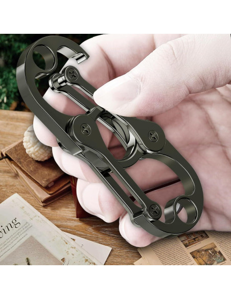 Llave Carabinero Yebongda con 4 Anillos y Abridor de Botellas