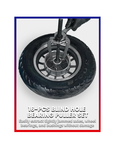 Kit Extractor de Rodamientos Punmew 16pcs 8-58mm