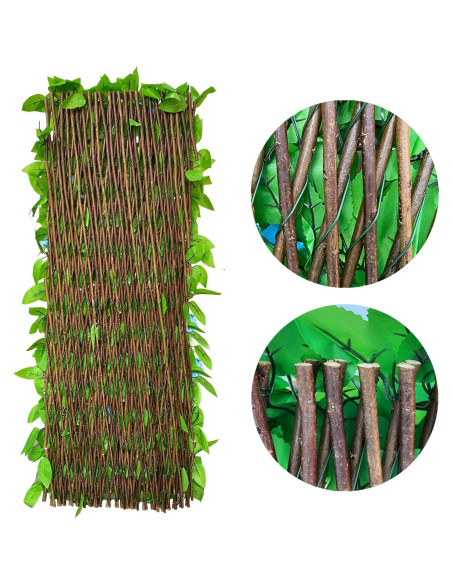 Pantalla de Privacidad Expandible Sumery Hiedra Falsa 300x63 cm