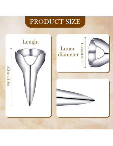 Anillos de Sección de Cabello Metal Jadive 6 Piezas Dorado y Plateado