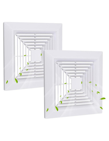 Cubierta Ventilador Extractor Baño WKZO 12x12 cm 2 Paquetes