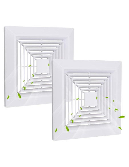 Cubierta Ventilador Extractor Baño WKZO 12x12 cm 2 Paquetes