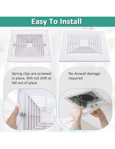 Cubierta Ventilador Extractor Baño WKZO 12x12 cm 2 Paquetes