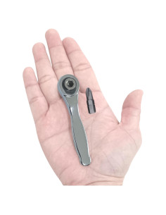 Mini Carraca PANSHIYON 1/4" 72 Dientes Ángulo Recto