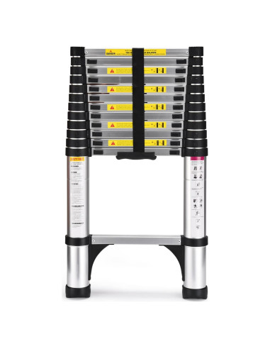 Escalera Telescópica Soctone 3.8m Aluminio 330kg Multiusos