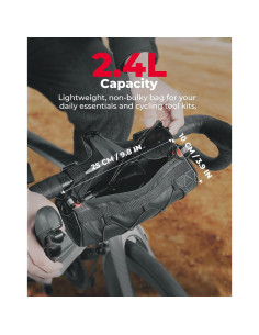 Bolsa de Manillar KEMIMOTO 2.4L Impermeable para Bicicleta 2