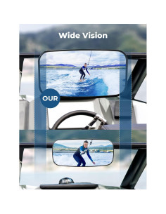 Espejo Retrovisor KEMIMOTO para Barco Marino 20x10 cm Ajustable 2