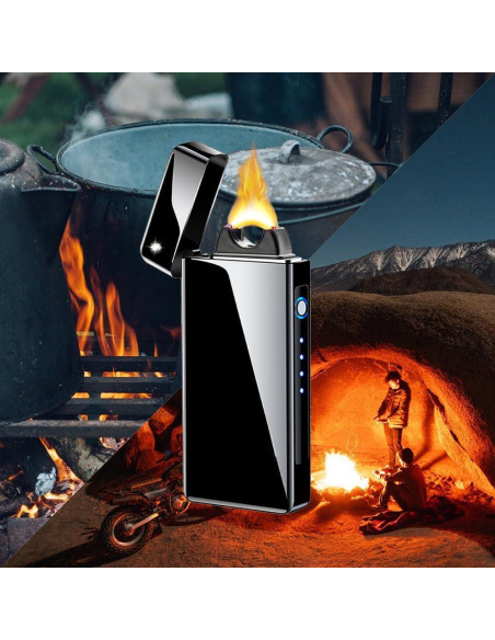 Encendedor de Arco Plasma GADATOP Recargable USB Negro