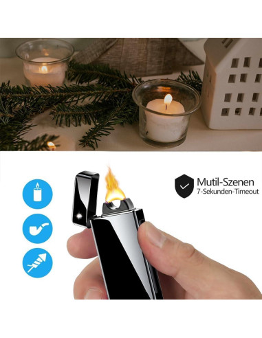 Encendedor de Arco Plasma GADATOP Recargable USB Negro