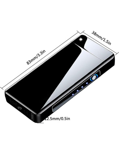 Encendedor de Arco Plasma GADATOP Recargable USB Negro