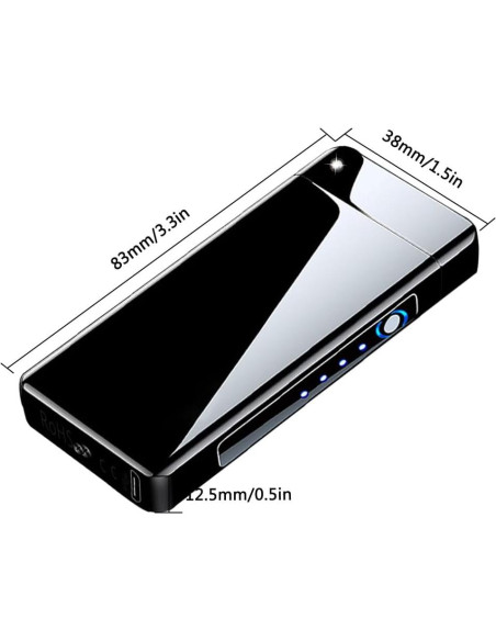 Encendedor de Arco Plasma GADATOP Recargable USB Negro