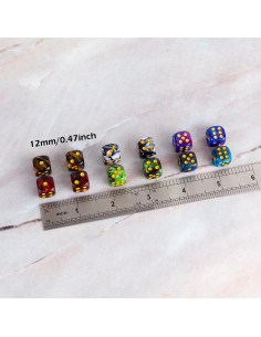 Set de 48 Dados D6 Mármol LAMJAM 12mm para Juegos 2