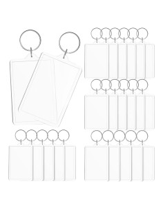 Llave de marco de fotos acrílico Inbagi 12 piezas blanco