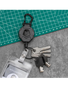 Llavero Retráctil MNGARISTA con Carabineros y Cable 80 cm 2
