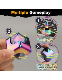 Cubo Antiestrés Dilabnba Arcoíris 4 en 1 Juguete de Enfoque 2
