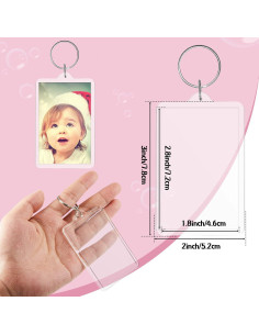 Llave de marco de fotos acrílico Inbagi 12 piezas blanco 2