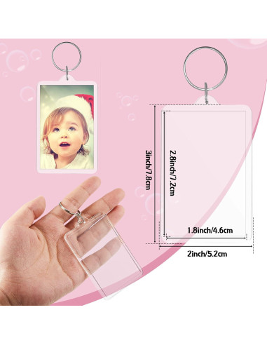 Llave de marco de fotos acrílico Inbagi 12 piezas blanco