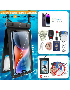 Funda Impermeable Takfox Doble Espacio para Teléfono 2-Pack 2