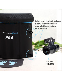 Tina de Baño de Hielo RECOVERFUN Inflable 321L Portátil 2