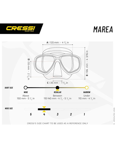 CRESSI Kit Snorkel Adultos Marea y Supernova Seco - Silicona