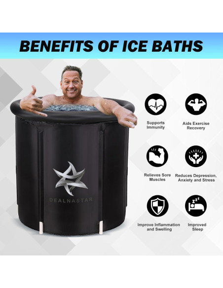 Baño de Hielo Inflable DEALNASTAR 333L Portátil y Duradero