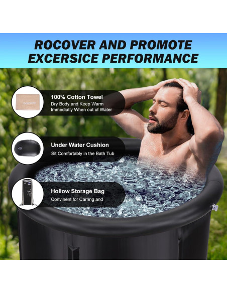 Baño de Hielo Inflable DEALNASTAR 333L Portátil y Duradero